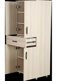 Resim Çok Amaçlı Dolap Hard Parlak Carden Model Suntalem 4raf 1çekmece 150 Cm El Yapım Açık Kahverengi 