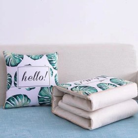 Resim Zhuque Üzerinde Logo Baskılı Ikisi Bir Arada Yastık Yorganı, Çok Fonksiyonlu Araba Kanepe Yastığı Yorganı (Yurt Dışından) 