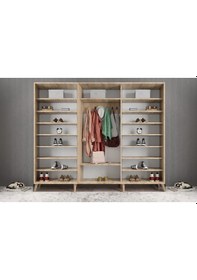 Resim Beyzade Sürgülü Portmanto Vestiyer Meşe240 Cm 