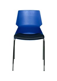 Resim Mora Mavi Deri Çalışma Koltuğu Ayarlanabilir Yükseklik Metal Ayaklı Ergonomik Ofis Sandalyesi Mavi 