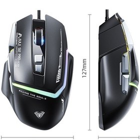 Resim Aula S12 Pro 12800dpı Kablolu Rgb Oyun Faresi Beyaz Diğer 