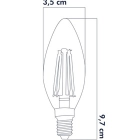 Resim 3 Renkli Filament Rustik LED Ampul 6W E14 C35 3'lü ERD-260 
