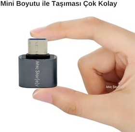 Resim McStorey USB-C USB 3.0 Dönüştürücü | 5Gbps Veri Aktarımı | MacBook, iPad Pro ve USB-C Destekli Cihazlar için Type-C USB Adaptör Gri 