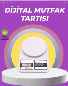 Resim Beyaz Plastik Dijital Mutfak Tartısı 24x16.8x1.5cm Diğer 