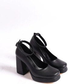 Resim BAKGİY Siyah Cilt Kadın Platform Topuklu Ayakkabı BG1115-119-0006 