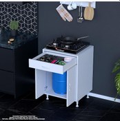 Resim Modilayn Birce M Set Ocak Altı Dolap 60x88x56 Cm Ölçülerinde 2 Kapaklı Ve 1 Gözlü Tüp Bölmelidir Beyaz 