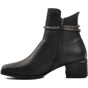 Resim Aspor Siyah Cilt Kadın Topuklu Bot Çok Renkli 