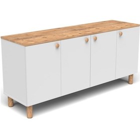 Resim Bohem Eko Konsol Ceviz - Beyaz 