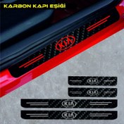 Resim Kia Picanto İçin Uyumlu Aksesuar Oto Kapı Eşiği Sticker Karbon 4 Adet Kumraldede