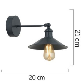 Resim Yekta Siyah Yatak Odası-Yatak başı,Cafe,Restoran için Duvar Lamba Sarı 