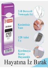 Resim Kalem Ucu 120 Li 0.7 Mm 2b 1 Adet Çoklu Versatil Kalem Uç Mekanik Uçlu Otomatik Kurşun Mikro Kalem Ucu 60 Mm Yumuşak 