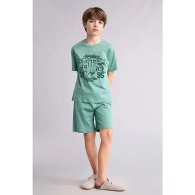 Resim DeFacto Baskılı Tişört Şort Pijama Takımı Erkek Çocuk G8829A826HS 