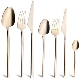 Resim JUMBO 5500 84 PARÇA 12 KİŞİLİK MAT ÇATAL KAŞIK BIÇAK SETİ 
