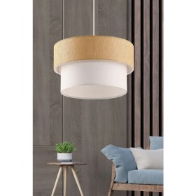 Resim Jütipli Bohem Kumaş Başlık 2 Katlı Pasta Avize Yatak Odası Çocuk Odası 