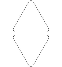 Resim Beyaz Reflective Reflektif 2'li Üçgen Sticker Paketi Otomobil Motosiklet Reflektif Parlayan Sticker Etiket Modeli 