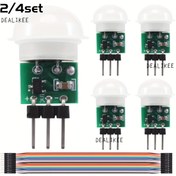 Resim 2/4 Set Kızılötesi PIR Sensör Modülü PIR Hareket Algılama Modülü - AM312 Dupont Kablolu Kızılötesi İnsan Algılama, Pil Gerektirmez, Bakır Malzeme, Beyaz 