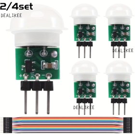 Resim 2/4 Set Kızılötesi PIR Sensör Modülü PIR Hareket Algılama Modülü - AM312 Dupont Kablolu Kızılötesi İnsan Algılama, Pil Gerektirmez, Bakır Malzeme, Beyaz 