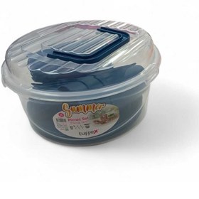 Resim Genel Markalar Yuvarlak Plastik 6'lı Piknik Tabak Seti Mavi 