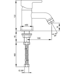 Resim Eca Delta Lavabo Musluğu Tek Su Girişli Lavabo Bataryası 102109280 
