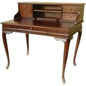 Resim Bengimobilya Çalışma Masa Model Parlak Ceviz Kayın Aslan Ayak, Eskitme Kulp It Ceviz 