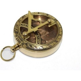 Resim Pirinç Güneş Saati Ve Pusula Modeli 