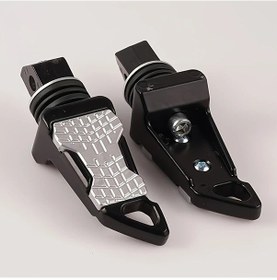 Resim Hightower Beyaz Gümüş Alüminyum Alaşım Cnc Motosiklet Arka Ayaklık Seti 2 Parça 