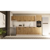 Resim visasconcept 320 Cm Aylin Hazır Mutfak Dolabı Aspiratör Ve Ankastre Kiler Modüllü Atlantik Çam(TEZGAH DAHİL) 