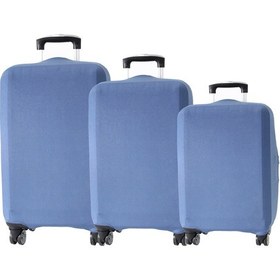 Resim My Petrol Valiz Kılıfı / Bavul Koruyucu Örtüsü Büyük, Orta, Kabin Boy Set Mavi 