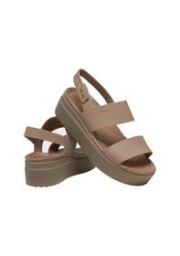 Resim Crocs Brooklyn Low Wedge Kadın Sandalet 206453-2el-kahverengi Kahverengi 