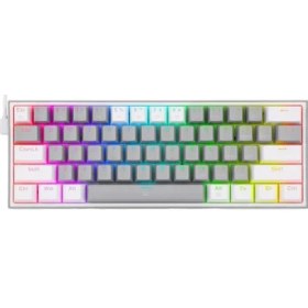 Resim Peri Store Redragon K617-RGB 16,8 Milyon Rgb Aydınlatma, Red Switch Fizz%60 Q Türkçe Kablolu Mekanik Oyuncu Klavyesi Gri Beyaz 
