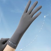 Resim 1 Çift LHU Kadın Uzatılmış Eldivenler - Esnek Kollu, Dış Mekan Sporları ve Günlük Kullanım için Düz Renkli, Elde Yıkanabilir, UV Dirençli Giysi 