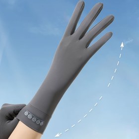 Resim 1 Çift LHU Kadın Uzatılmış Eldivenler - Esnek Kollu, Dış Mekan Sporları ve Günlük Kullanım için Düz Renkli, Elde Yıkanabilir, UV Dirençli Giysi 