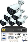 Resim 6 Kameralı 5MP Lensli 1080p FHD Gece Görüşlü Su Geçirmez Cepten İzle Kamera Seti DS-2020HD-SET6 IDS