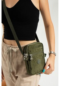 Resim Nemo Bags Haki Unisex Telefonluk, Cüzdan, Kartlık, Çapraz Askılı Omuz Çantası, 18x13cm Haki 
