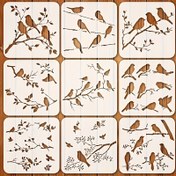 Resim 9 Yeniden Kullanılabilir Kuş ve Dal Şablonları, 20.32x20.32 cm - DIY El Sanatları, Kumaş, Tuval, Scrapbooking, Duvarlar, Mobilyalar ve Ev Dekoru için Mükemmel - Çok Yönlü Bahar Duvar Şablonları, Kuş Dekorasyonları, Scrapbooking Malzemeleri, Doğa İlhamlı Tasarım, Dayanıklı Şablonlar, El Sanatları Projeleri, Doğa İlhamlı Tasarım, Uzun Ömürlü Şablonlar, El Sanatları Tutkunları 