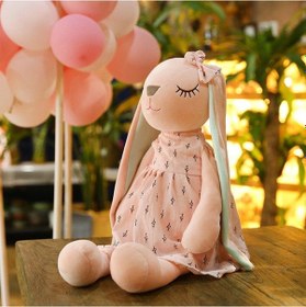 Resim Kawaii Uyku Arkadaşım Uzun Kulak Peluş Tavşan 35 CM 