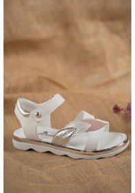 Resim GİMER - Termo Taban Yaprak Model Beyaz Kız Çocuk Sandalet - O... Beyaz 