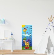 Resim Çocuk Odası Bebek Odası Boy Ölçer Boy Cetveli Sticker Zürafa 