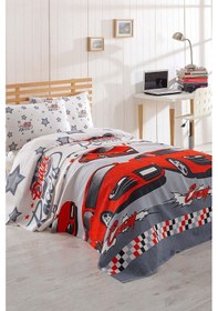 Resim Enlora Home Pike Seti Baskılı Tek Kişilik Crazy Kırmızı 