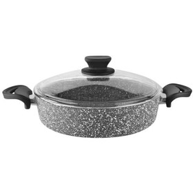 Resim 32 Cm Basık Tencere - Gri 