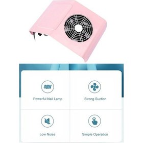 Resim Jokmae 40w Güçlü Tırnak Tozu Toplayıcı: Sessiz Manikür Makinesi - Beyaz/pembe 