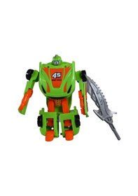 Resim Ctoy Robota Dönüşebilen Araba Yeşil Turuncu 