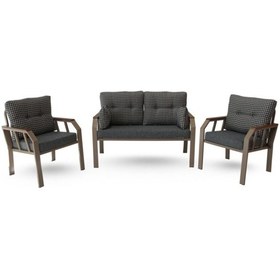 Resim Tu Tienda Kapiçino Metal 2+1+1 Demonte Bahçe,balkon Takımı Kazayağı 