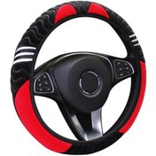 Resim Kahverengi 38cm Direksiyon Kılıfı Peluş Küçük Canavar 38cm Elastik Otomobil Direksiyon Kılıfı Araba İç Aksesuarları Kadınlar İçin 