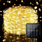 Resim 1 adet Güneş Peri Işıkları - 100/200 LED Bakır Tel Dize Işıkları, Dış Mekan Noel, Bahçe, Patio, Ağaç, Parti, Düğün Süslemeleri için, Sıcak Beyaz, 8 Mod, Güneş Enerjili ve Nikel Pil, Dayanıklı Plastik, Asma Tasarım, Bahçe Işıkları | Sıcak Beyaz Işıklar | Dayanıklı Plastik Işıklar, Güneş Işıkları için Dış Mekan Işıkları 