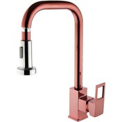 Resim Vilas Dallas Kare Krom Fonksiyonlu Başlık Dark Mor Mutfak Batarya 