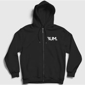 Resim Presmono Unisex Siyah Bum Gym Spor Chris Bumstead Fermuarlı Kapüşonlu Sweatshirt 356693tt 