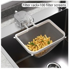 Resim Dashanshop Dayanıklı Plastik Mutfak Lavabo Süzgeç Sepeti Beyaz - Pasta Sebze Meyve 