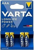 Resim Varta Longlife Power Alkalin Aaa 4Lü Pil Blister-Varta 