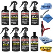 Resim Mertox Otomobil Araç Araba Oto Temizlik Bakım Ürünleri Seti 8X500ML (Şampuan+Iç Detay+Motor+Hızlı Cila+Torpido+Lastik+Jant+Pasta 